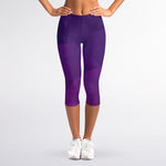 Violet Polygonal Geometric Print Women's Capri Leggings