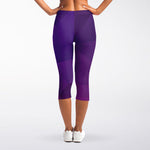 Violet Polygonal Geometric Print Women's Capri Leggings