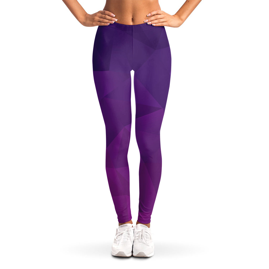 Violet Polygonal Geometric Print Women's Leggings