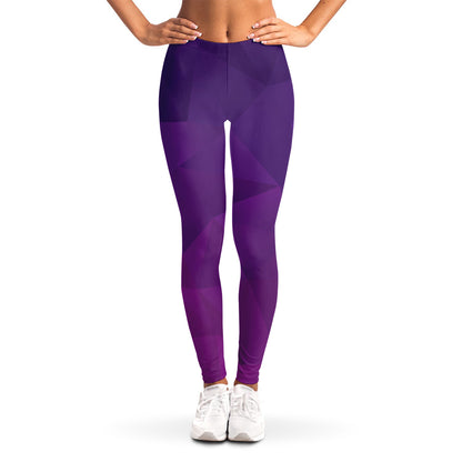 Violet Polygonal Geometric Print Women's Leggings