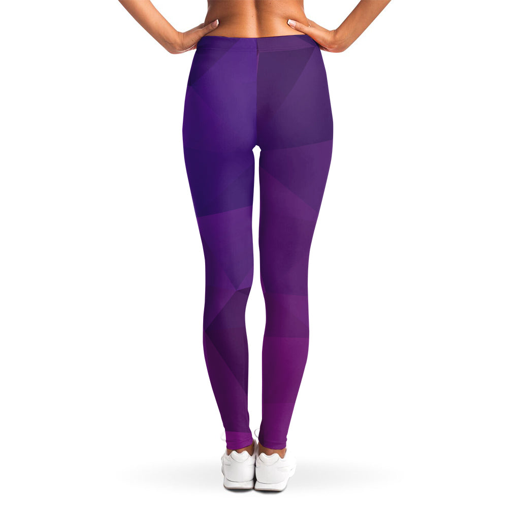 Violet Polygonal Geometric Print Women's Leggings