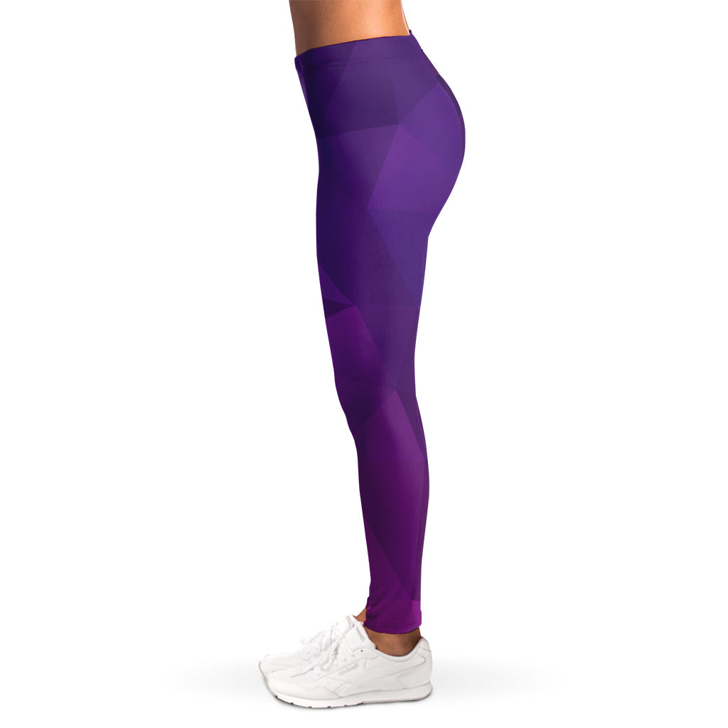 Violet Polygonal Geometric Print Women's Leggings