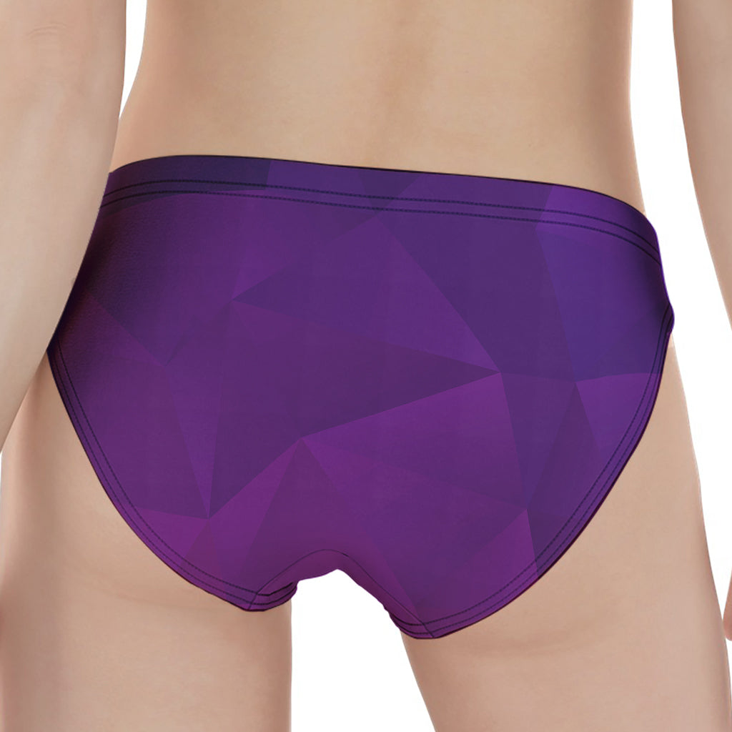 Violet Polygonal Geometric Print Women's Panties