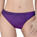 Violet Polygonal Geometric Print Women's Thong