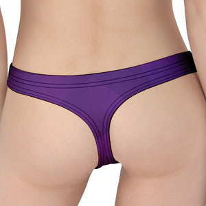 Violet Polygonal Geometric Print Women's Thong