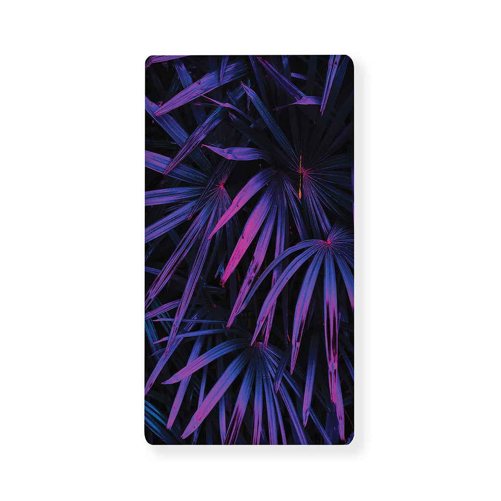 Violet Tropical Leaves Print Baby Crib Sheet