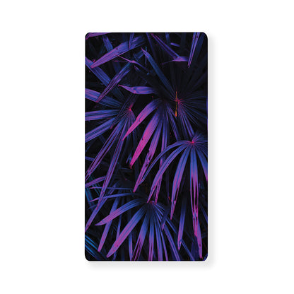 Violet Tropical Leaves Print Baby Crib Sheet