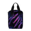 Violet Tropical Leaves Print Bible Tote Bag