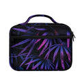 Violet Tropical Leaves Print Briefcase Bible Bag