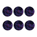 Violet Tropical Leaves Print Coaster Set