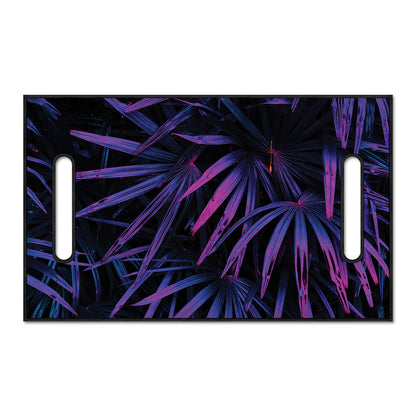 Violet Tropical Leaves Print Golf Cart Seat Cover