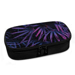 Violet Tropical Leaves Print Insulin Cooler Travel Case