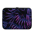 Violet Tropical Leaves Print Laptop Sleeve
