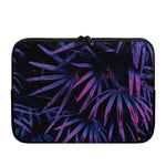 Violet Tropical Leaves Print Laptop Sleeve