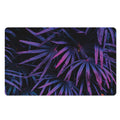 Violet Tropical Leaves Print Polyester Doormat