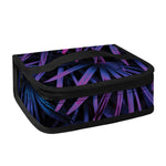Violet Tropical Leaves Print Small Lunch Bag