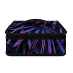 Violet Tropical Leaves Print Small Lunch Bag