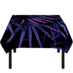 Violet Tropical Leaves Print Tablecloth