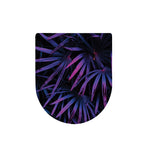 Violet Tropical Leaves Print Toilet Lid Cover
