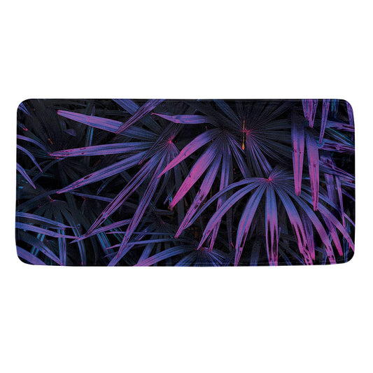 Violet Tropical Leaves Print Towel