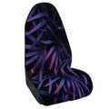 Violet Tropical Leaves Print Waterproof Car Seat Cover
