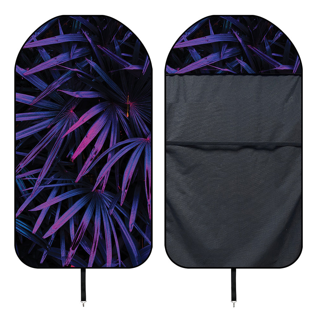 Violet Tropical Leaves Print Waterproof Car Seat Cover