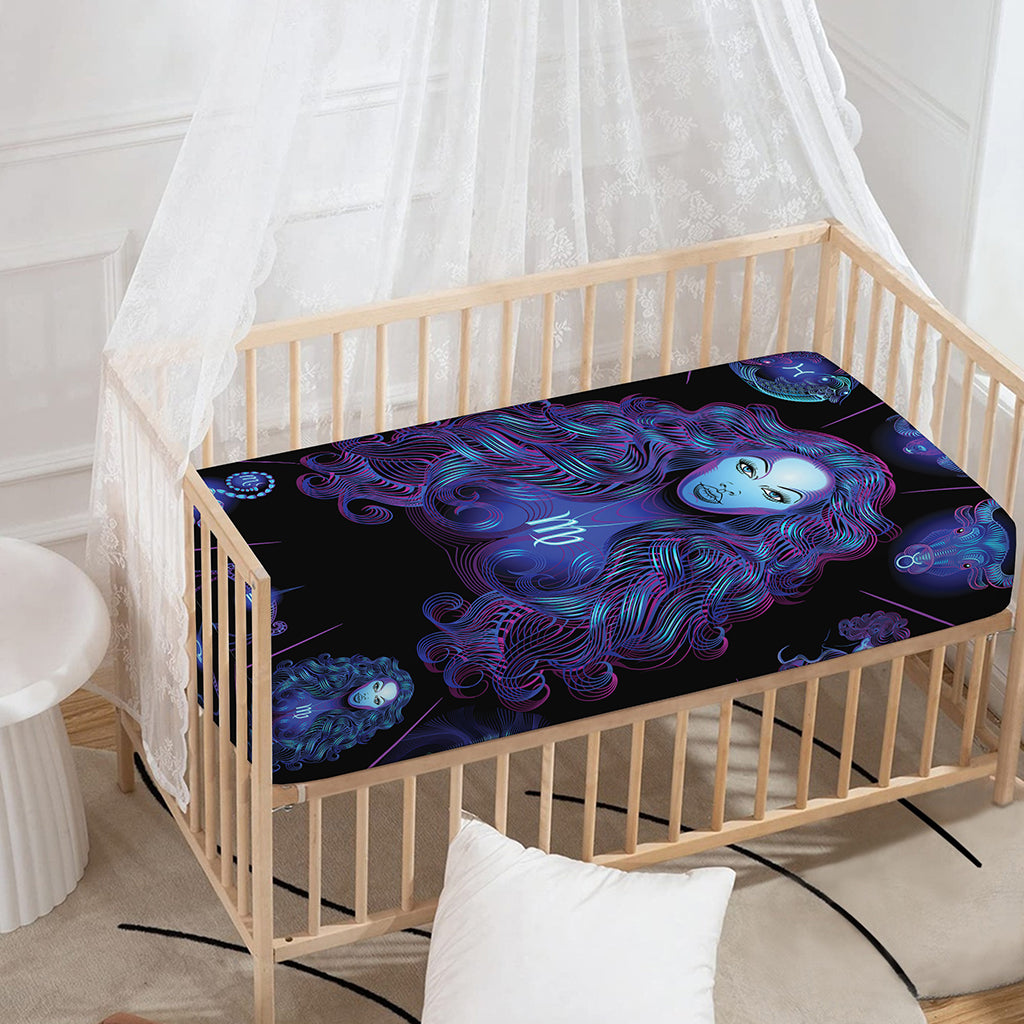 Virgo And Astrological Signs Print Baby Crib Sheet