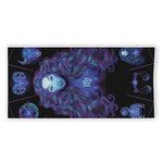 Virgo And Astrological Signs Print Beach Towel