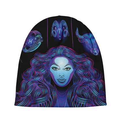 Virgo And Astrological Signs Print Beanie