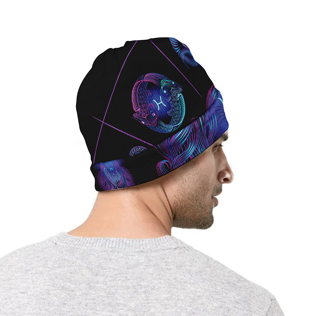 Virgo And Astrological Signs Print Beanie