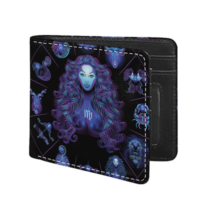 Virgo And Astrological Signs Print Bifold Wallet