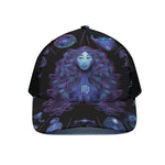 Virgo And Astrological Signs Print Black Mesh Trucker Cap