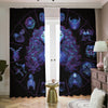 Virgo And Astrological Signs Print Blackout Pencil Pleat Curtains