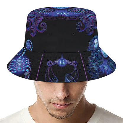 Virgo And Astrological Signs Print Bucket Hat