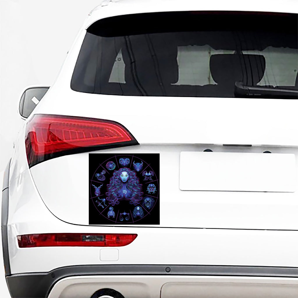 Virgo And Astrological Signs Print Car Sticker