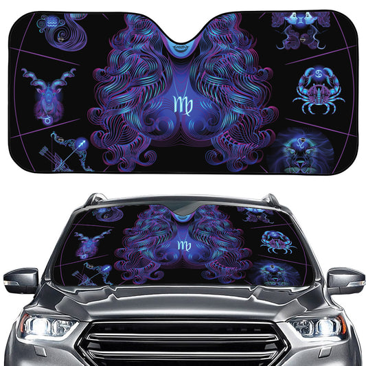 Virgo And Astrological Signs Print Car Windshield Sun Shade