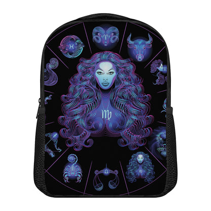 Virgo And Astrological Signs Print Casual Backpack