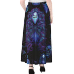 Virgo And Astrological Signs Print Chiffon Maxi Skirt