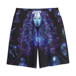 Virgo And Astrological Signs Print Cotton Shorts