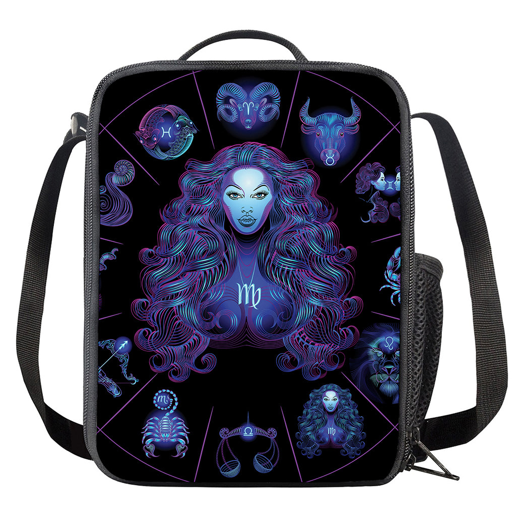 Virgo And Astrological Signs Print Crossbody Lunch Bag