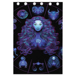 Virgo And Astrological Signs Print Curtain