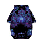 Virgo And Astrological Signs Print Dog Zip Up Hoodie