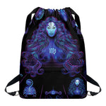Virgo And Astrological Signs Print Drawstring Backpack