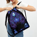 Virgo And Astrological Signs Print Drawstring Backpack