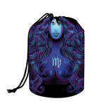 Virgo And Astrological Signs Print Drawstring Makeup Bag
