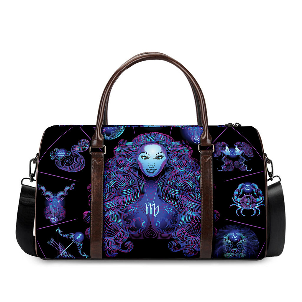 Virgo And Astrological Signs Print Duffle Bag