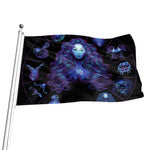 Virgo And Astrological Signs Print Flag