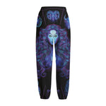 Virgo And Astrological Signs Print Fleece Lined Knit Pants