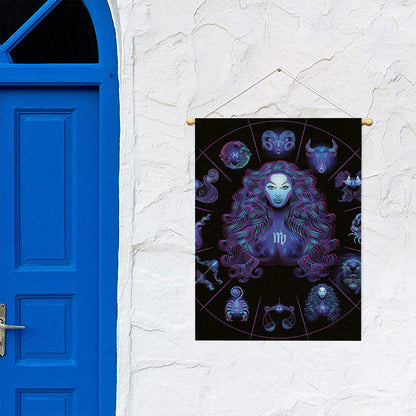 Virgo And Astrological Signs Print Garden Flag
