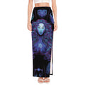 Virgo And Astrological Signs Print High Slit Maxi Skirt